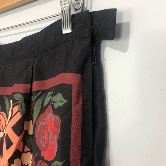 Anthropologie X Anna Sui Floral Motif Wide Leg Pants Multicolor Size 8 - Picture 9 of 13